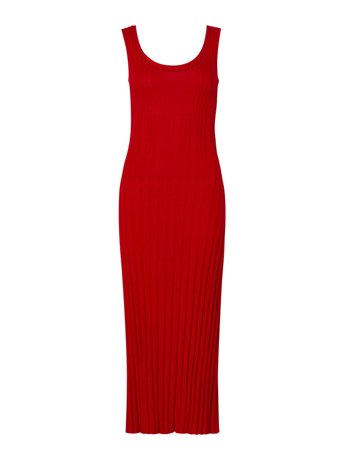 Evelyn Red Knitted Maxi Dress | KITRI ...